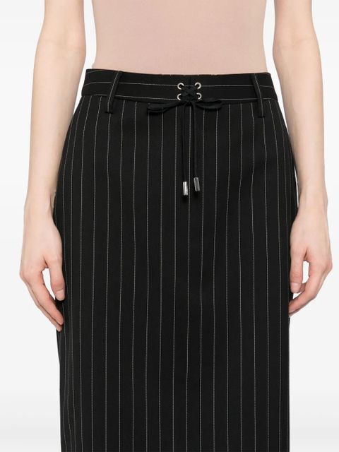 Jean Paul Gaultier lace-up suit skirt pant - Black