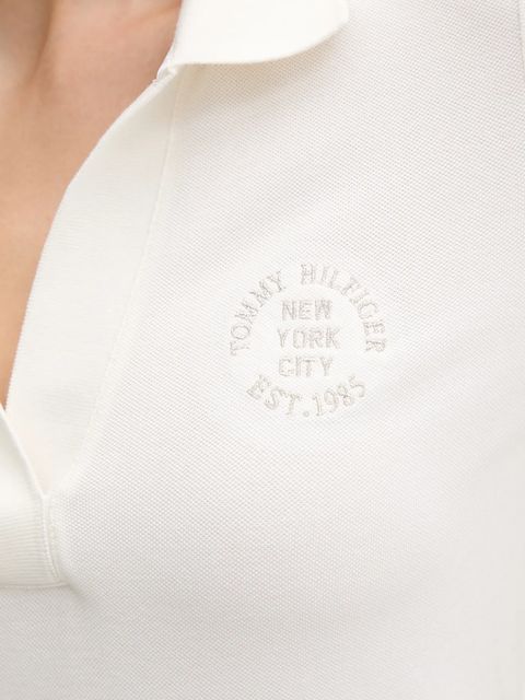 Tommy Hilfiger polo damski kolor beżowy WW0WW45807