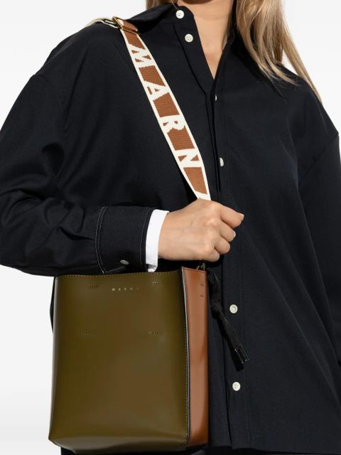 Marni mini Museo colourblock tote bag - Green - zdjęcie produktu nr 2