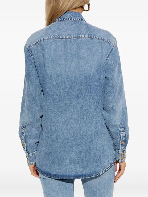 Balmain point-collar denim shirt - Blue