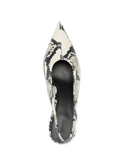 KHAITE Bella python-embossed leather pump - Neutrals