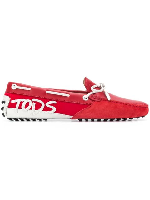Tod's logo patch Gommino loafers - Red - zdjęcie produktu nr 1