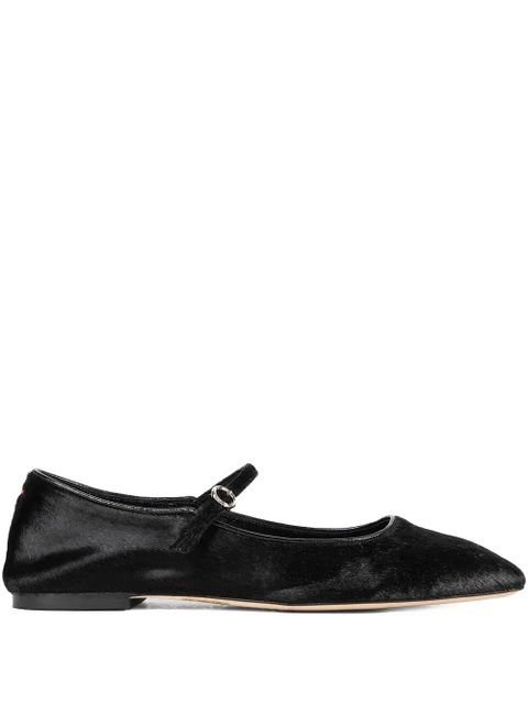 Aeyde Mary-Jane pony hair strap ballet flats - Black - zdjęcie produktu nr 1