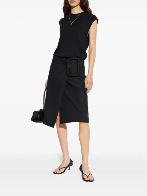 AMI Paris buckle midi skirt - Black - zdjęcie produktu nr 2