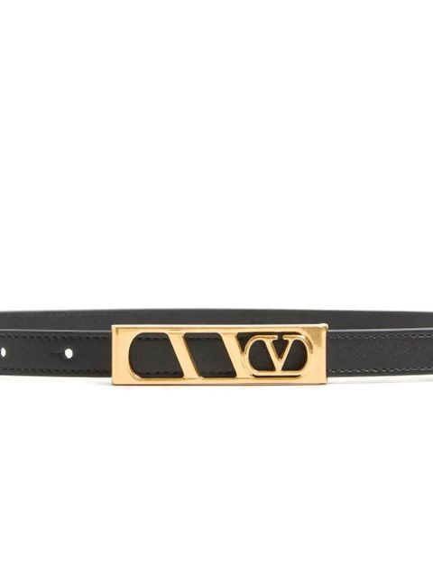 Valentino Garavani VLogo-signature rectangular-buckle belt - Black - zdjęcie produktu nr 2