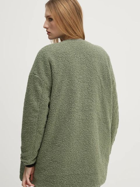 United Colors of Benetton kurtka dwustronna damska kolor zielony przejściowa oversize 23P8DN06M