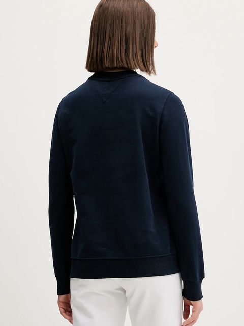 Tommy Jeans bluza bawełniana damska kolor granatowy z nadrukiem DW0DW21922