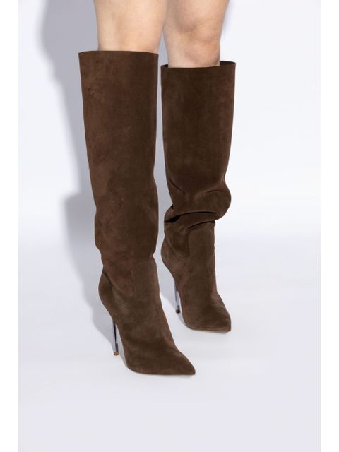 Casadei 100mm Blade suede boots - Brown - zdjęcie produktu nr 2