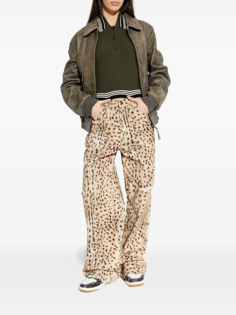 AMIRI ribbed striped polo top - Green - zdjęcie produktu nr 2