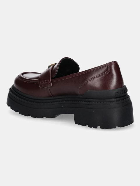 Pinko mokasyny Mia 24 damskie kolor bordowy na platformie SD0403P001P61