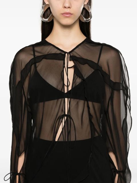 Christopher Esber Bias Concave midi dress - Black