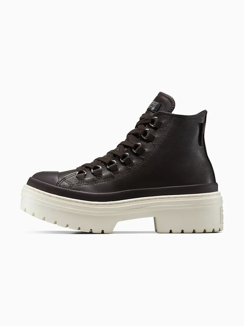 Converse trampki skórzane Chuck Taylor All Star Lugged Heel Cc kolor brązowy A12982C