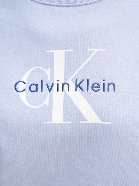 Calvin Klein Jeans bluza damska kolor niebieski z nadrukiem LV047B234G