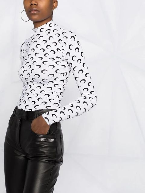 Off-White polished-finish trousers - Black