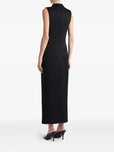 KHAITE slit-detail sleeveless midi dress - Black