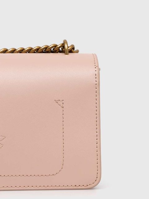 Pinko torebka skórzana kolor różowy 100074.A0F1