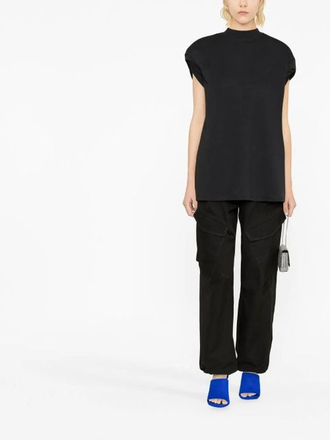 The Attico Laurie logo-embroidered top - Black - zdjęcie produktu nr 2