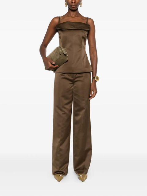 Nanushka tailored straight-leg trousers - Brown - zdjęcie produktu nr 2