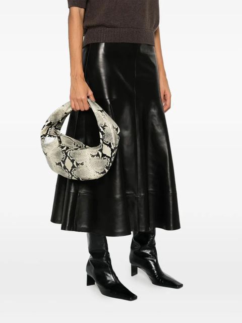 KHAITE Medium Olivia snake-print tote bag - Black