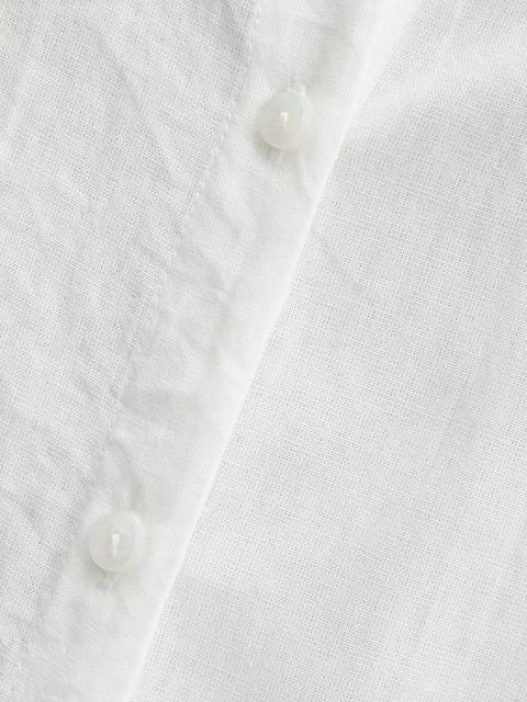 Answear.LAB koszula lniana damska kolor biały regular z kołnierzykiem klasycznym