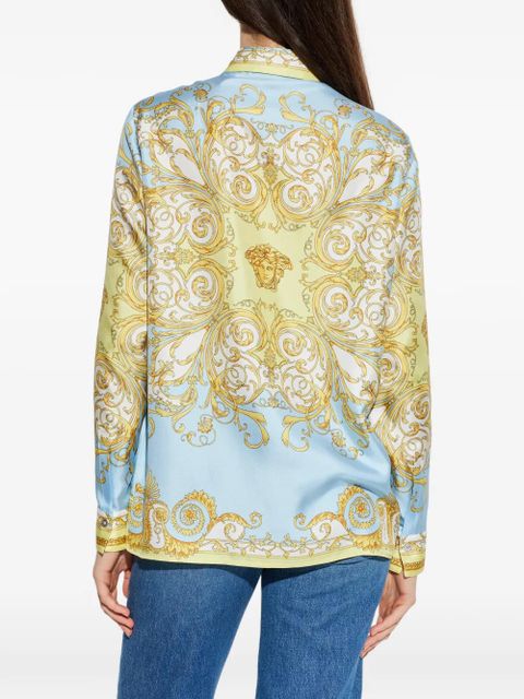 Versace baroque-printed shirt - Blue