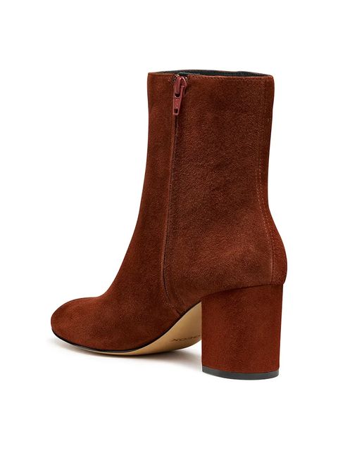 Geox botki zamszowe D VIRNILISA 65 damskie kolor brązowy na słupku D56YYE 000ZT C6014