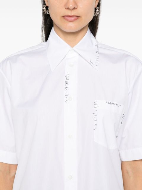 Marni logo-embroidered shirt - White