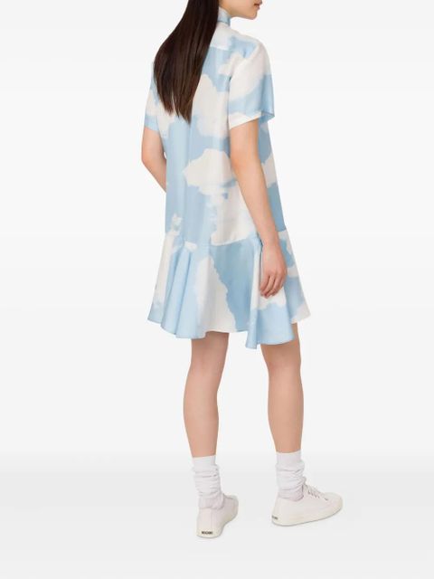 Moschino Archive Clouds print shirt mini dress - Blue