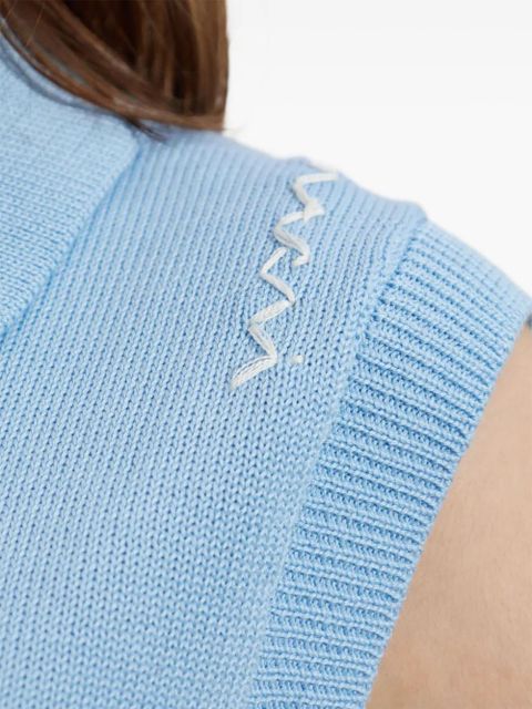 Marni cotton polo top - Blue