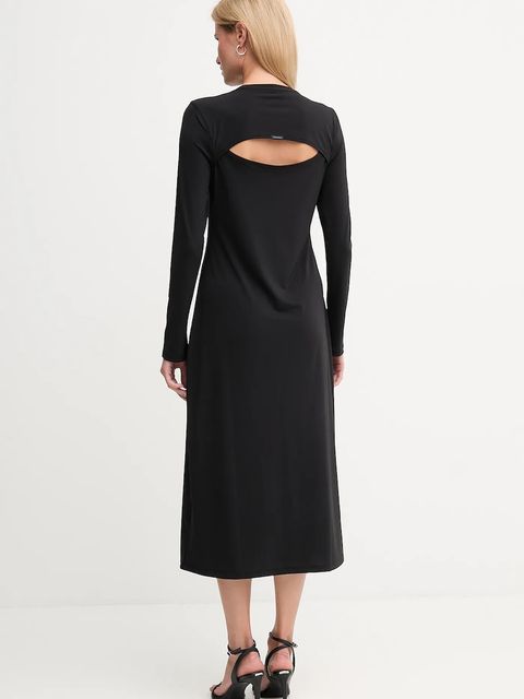 Calvin Klein Jeans sukienka kolor czarny maxi dopasowana LV047D212G