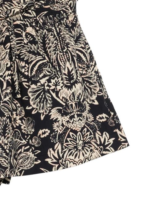 Ulla Johnson floral laccetti shorts - Black