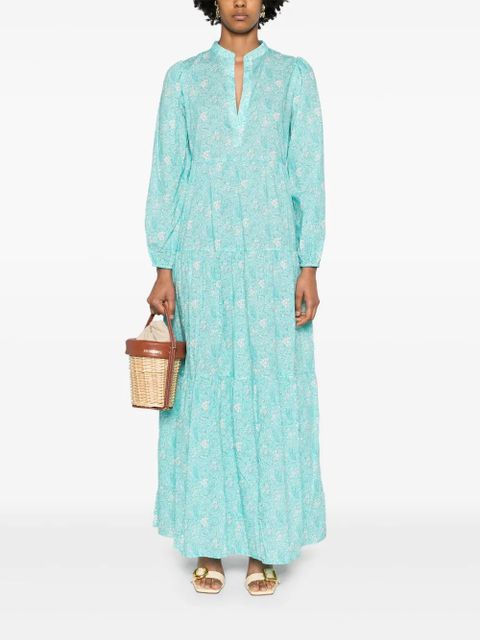 MC2 Saint Barth Nadja tiered maxi dress - Blue - zdjęcie produktu nr 2