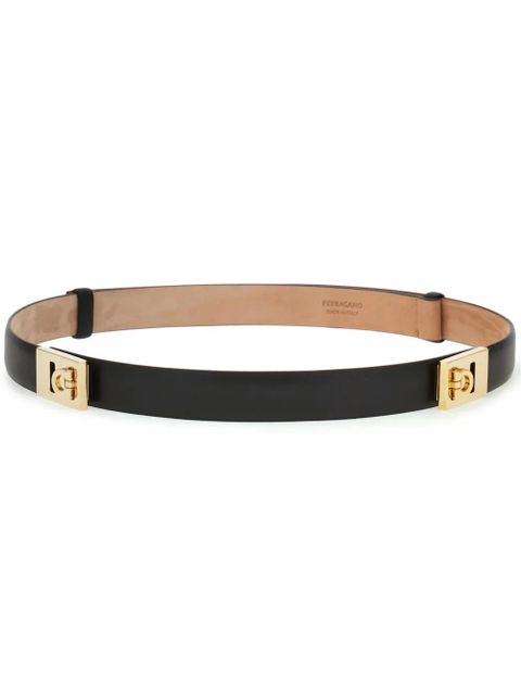 Ferragamo Gancini leather belt - Black - zdjęcie produktu nr 1