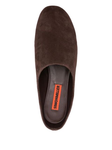 Simon Miller suede backless slippers - Brown