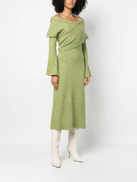 Cult Gaia Zennie draped midi dress - Green