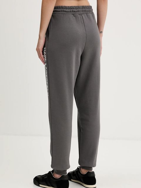 Karl Lagerfeld Jeans spodnie dresowe kolor szary z nadrukiem A1W10058