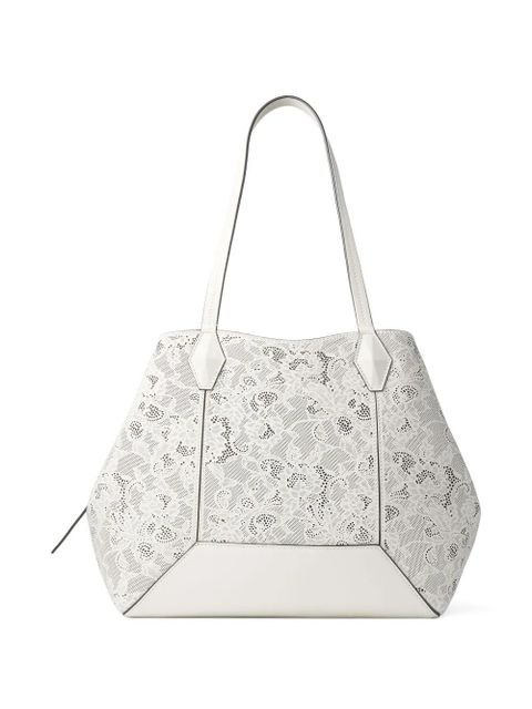 Jimmy Choo perforated-embellished tote bag - White - zdjęcie produktu nr 2