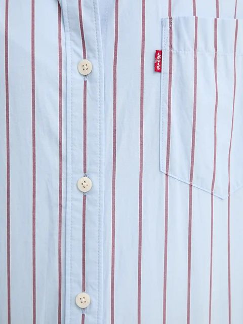 Levi's koszula bawełniana damska kolor niebieski relaxed z kołnierzykiem klasycznym 001HM
