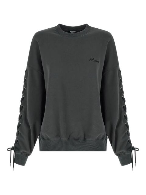 ROTATE BIRGER CHRISTENSEN lacing logo-embroidery sweater - Grey