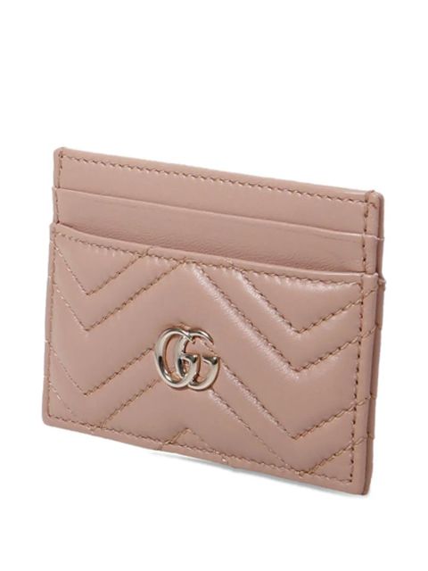 Gucci quilted logo card holder - Pink