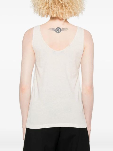 FENDI embellished tank top - Neutrals