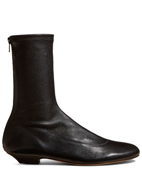 KHAITE The Apollo leather ankle boots - Black - zdjęcie produktu nr 1