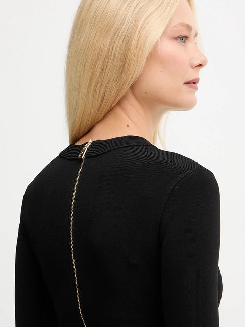 Elisabetta Franchi sukienka kolor czarny midi dopasowana AM28S57E2 - zdjęcie produktu nr 2