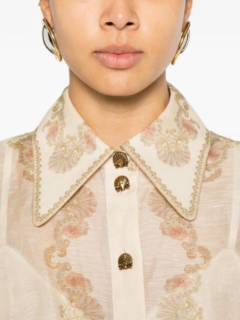 ZIMMERMANN buckle print dress - Neutrals