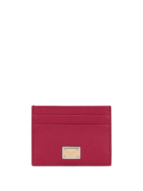 Dolce & Gabbana Dauphine logo-plaque cardholder - Pink - zdjęcie produktu nr 1