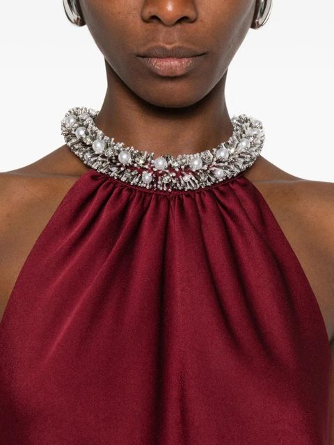 Simkhai Hadleigh embellished-detail mini dress - Red