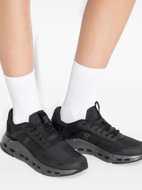 On Running lace-up panelled sneakers - Black
