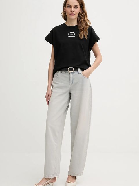 Karl Lagerfeld t-shirt bawełniany - zdjęcie produktu nr 1