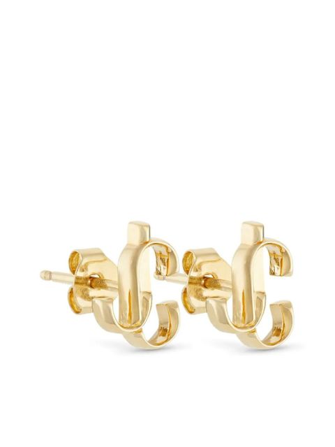 Jimmy Choo logo-lettering stud earrings - Gold - zdjęcie produktu nr 2