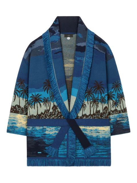 Alanui Lost in The Blue fringed belted cardi-coat - zdjęcie produktu nr 1